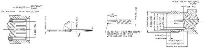 TNC 75 Ohm Drawing